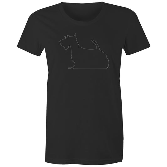 Women's Scottish Terrier Silhouette T-Shirt